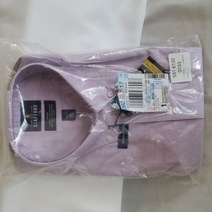 ✨B2GO FREE + SOS!!✨ Stafford Light Lavender Long Sleeve Shirt 34-35, 17 1/2 Neck